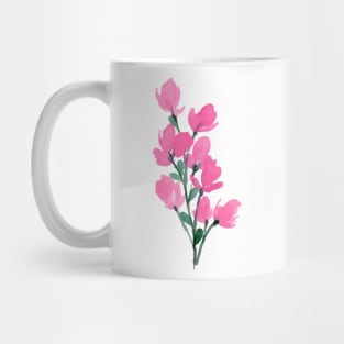 Pink Watercolor Wild Flower Mug